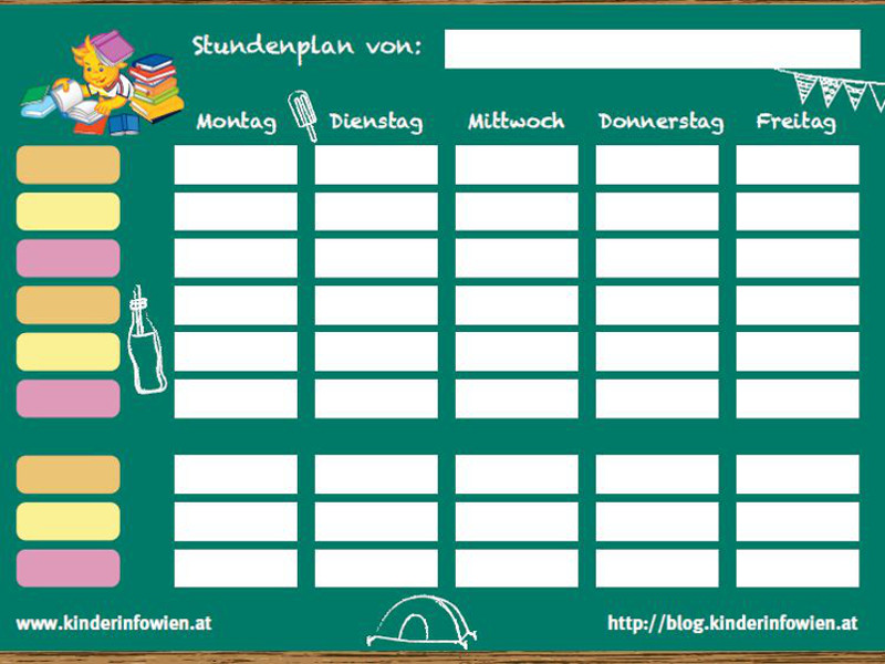 Zeit für den Stundenplan - kinderinfo-blog