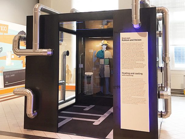 Ausstellung On/Off. Technisches Museum Wien. Besuch. Kühlen und Heizen. Wie funktioniert das? Kühlanlagen. Heizgeneratoren.